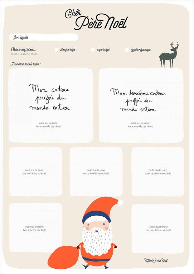 La Liste Au Père Noël #free Download | Lettre Pere Noel concernant Liste Pere Noel Imprimer