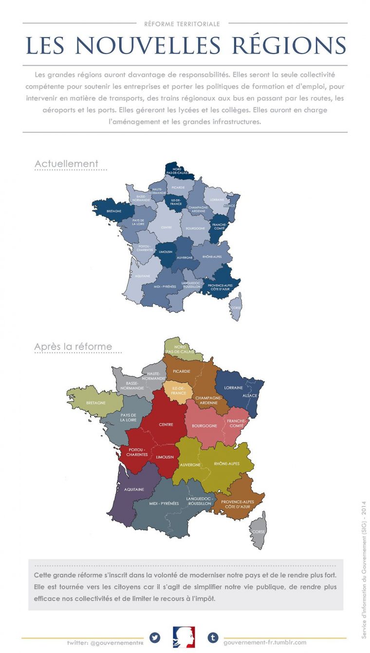 La Nouvelle Carte Des Régions De La France Métropolitaine destiné Nouvelle Carte Des Régions De France