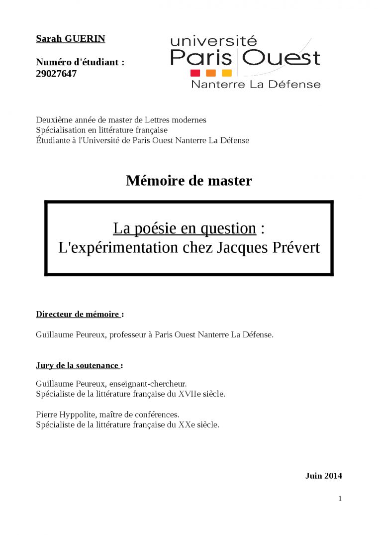 La Poésie En Question: L'expérimentation Chez Jacques avec Poeme De Jacque Prevert