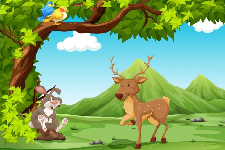 Le Grand Cerf Et Le Lapin, Chansons Pour Enfants Sur encequiconcerne Chanson Du Cerf Et Du Lapin