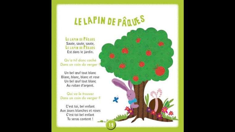 Le Lapin De Pâques – 100 Chansons & Comptines À L'école Maternelle destiné Chanson Enfant Lapin