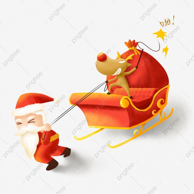Le Père Noël De L'élan De Traîneau, Le Père Noël, Elk tout Image De Traineau Du Pere Noel