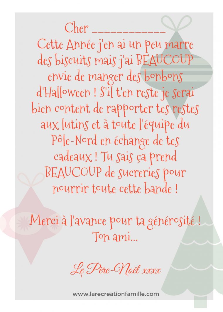 Le Père-Noël Échange Votre Vieux Sac De Bonbons D'halloween dedans Reponse Lettre Du Pere Noel A Imprimer