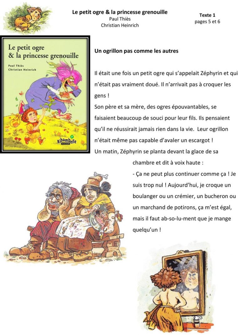 Le Petit Ogre & La Princesse Grenouille Paul Thiès Christian concernant Le Petit Ogre Qui Voulait Apprendre À Lire