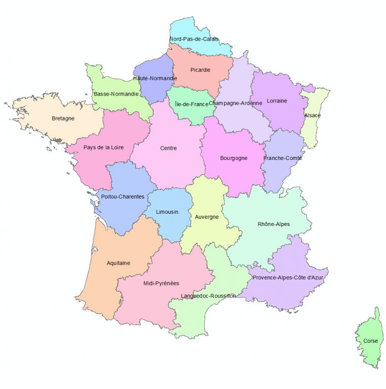Les 13 Nouvelles Régions Françaises – Paloo Blog intérieur Carte De France Nouvelles Régions