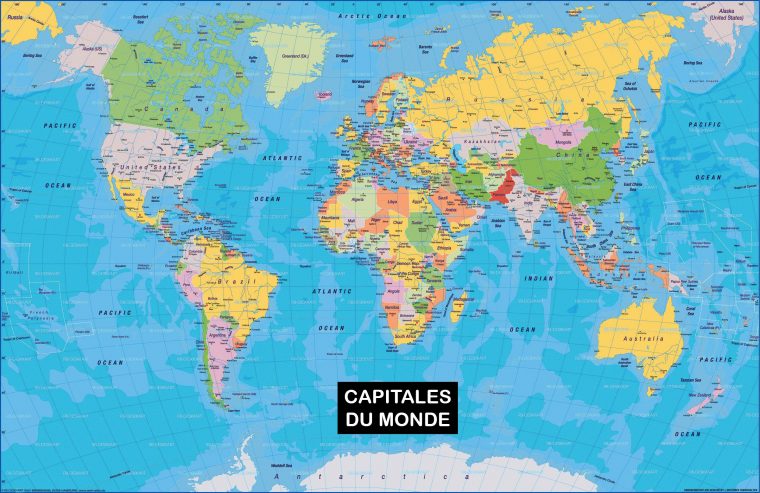 Les Capitales Du Monde » Vacances – Arts- Guides Voyages intérieur Carte Europe Avec Capitales