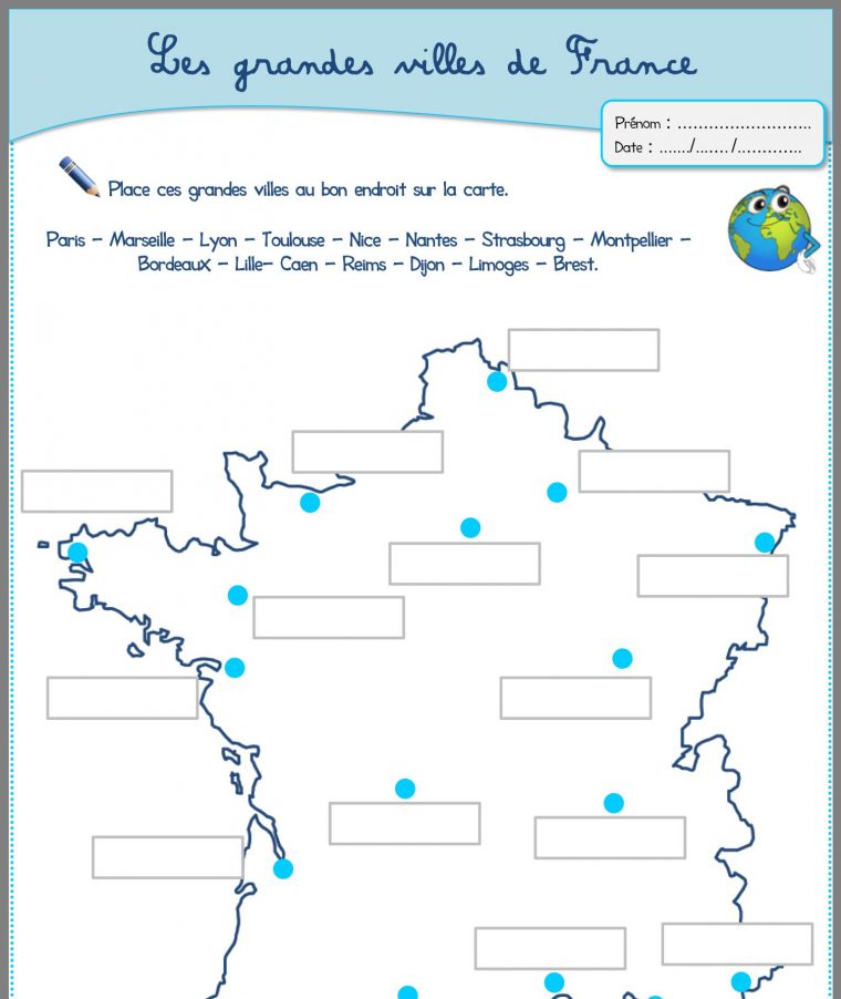 Les Grandes Villes En France | Ville France, Géographie destiné Carte De France Pour Les Enfants