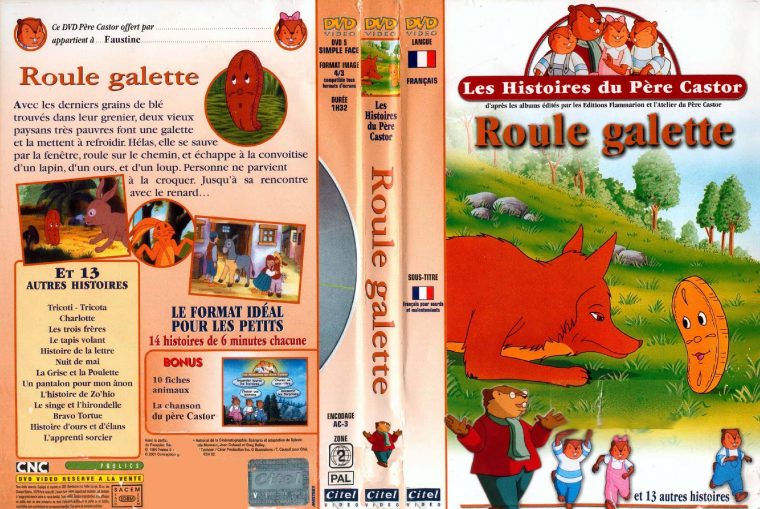 Les Histoires Du Pere Castor Roule Galette – Jaquette Dvd destiné Histoire Roule Galette