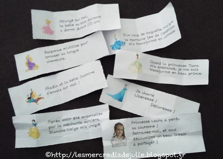 Les Mercredis De Julie: [Anniversaire Thème Princesse dedans Activité Chasse Au Trésor Les Mercredis De Julie: [Anniversaire Thème Princesse dedans Activité Chasse Au Trésor