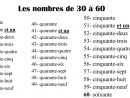 Les Nombres 30 60 - Lessons - Tes Teach destiné Chanson Des Chiffres En Français