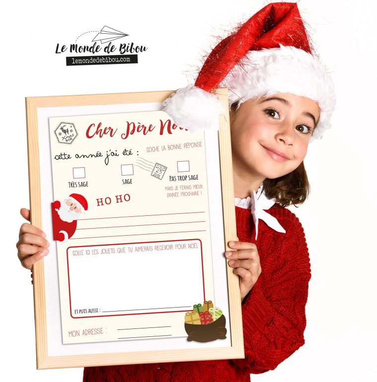 Lettre Au Père Noël À Imprimer Avec Son Enveloppe Prête À dedans Liste Pere Noel Imprimer