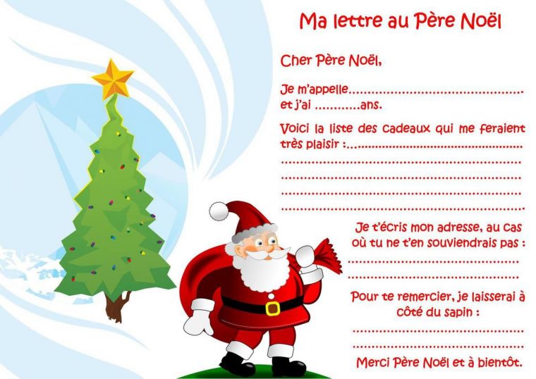 Lettre Au Père Noël – Ape De L'école De Bénéjacq, Benejacq pour Liste Pere Noel Imprimer