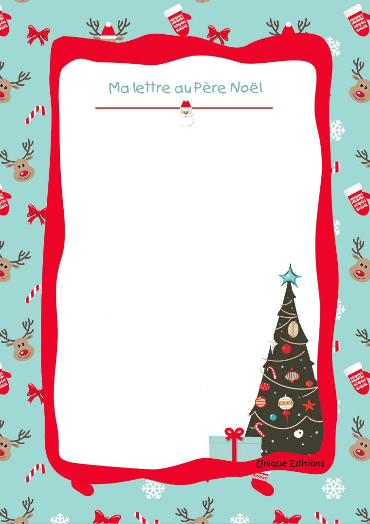 Lettre Père Noël | Livres Personnalisés Enfants – Unique intérieur Liste Pere Noel Imprimer