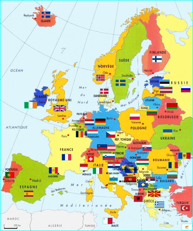 L'europe à Carte Europe Capitale