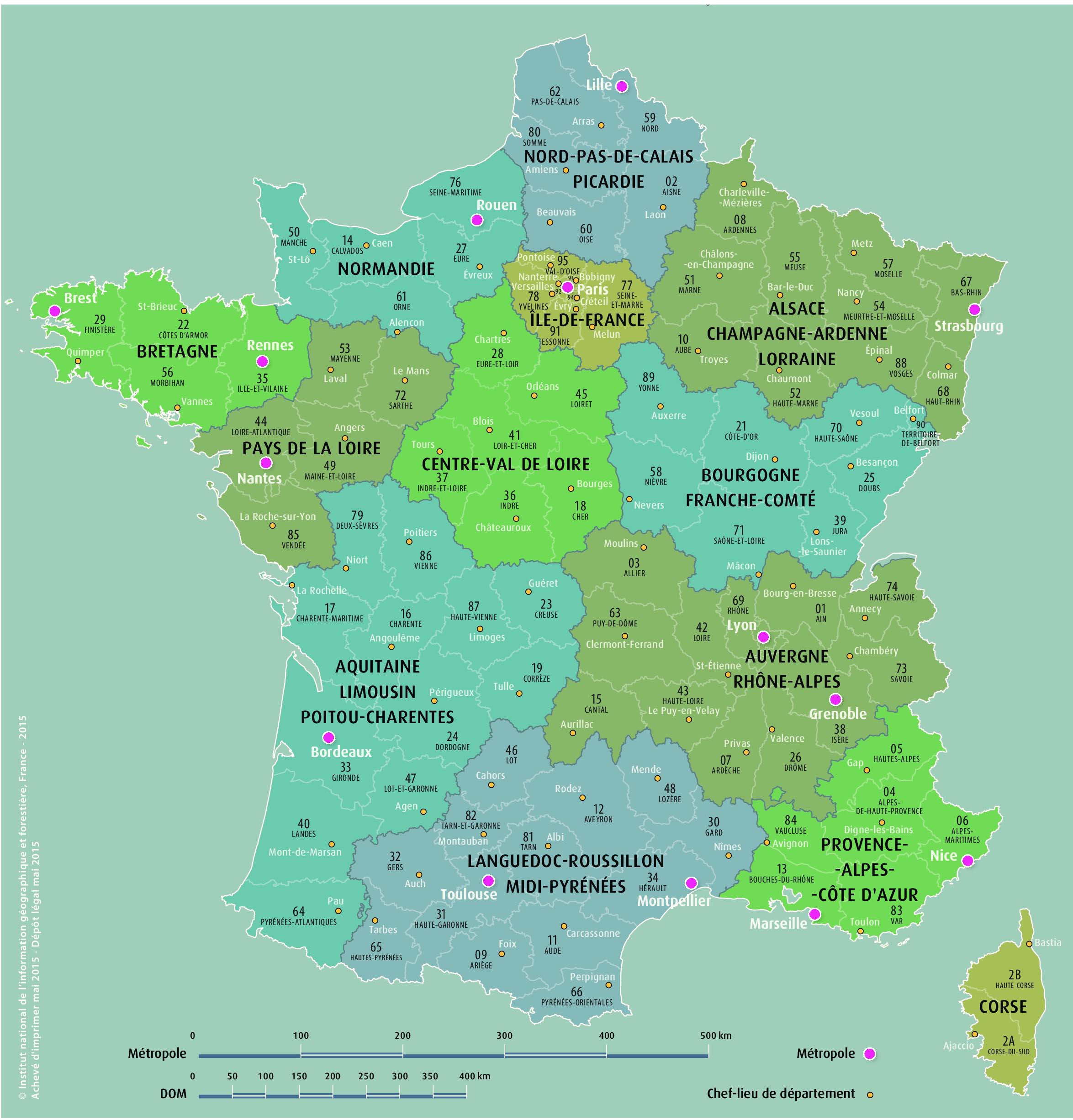 L'ign Calcule Le Centre Des Nouvelles Régions | 94 Citoyens pour Carte De France Nouvelles Régions