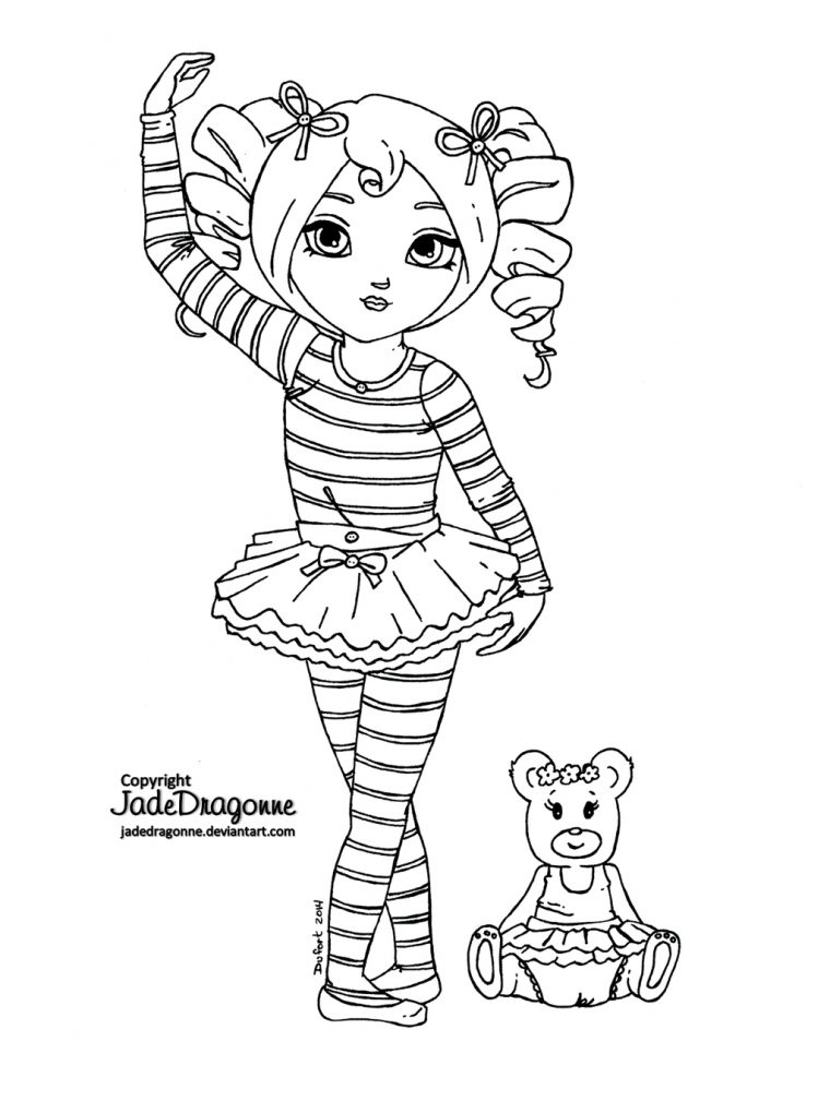 Little Ballerina By Jadedragonne.deviantart On dedans Zou Coloriage