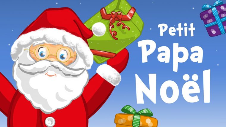Little Santa Claus In French (Petit Papa Noël) - Christmas Song For Kids  With Lyrics ! à Musique Du Père Noël