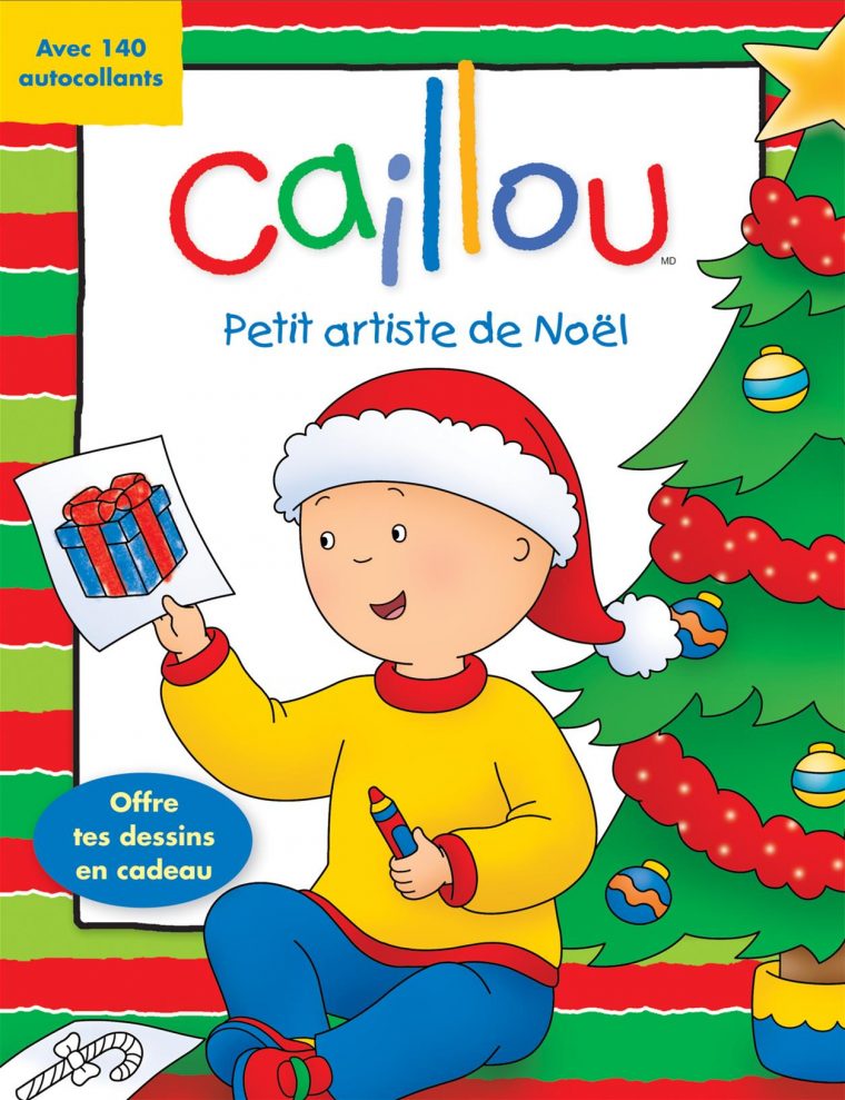 Livre Caillou: Petit Artiste De Noël – Coloriages destiné Caillou Fete Noel