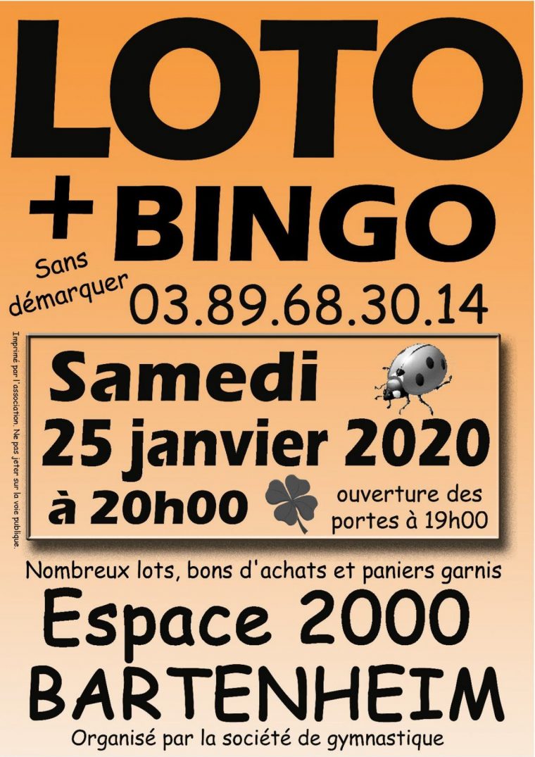 Loto + Bingo Sans Demarquer : Loto A Bartenheim encequiconcerne Loto Espace Jeux