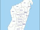 Madagascar Carte Géographique Gratuite, Carte Géographique intérieur Carte Des Régions Vierge