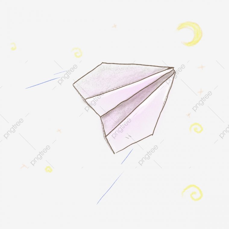 Main Dessinée Bonhomme Allumette Simple Avion En Papier destiné Origami Bonhomme De Neige