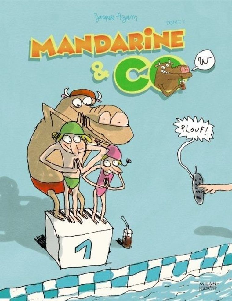 Mandarine & Cow, Tome 3 : Plouf ! dedans Album Plouf