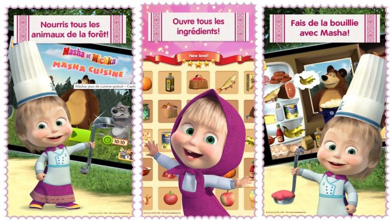 Masha Et Michka – Jeux De Cuisine Pour Enfants – Dessin Animé En Français #1 pour Jeux Facile Pour Petit Gratuit