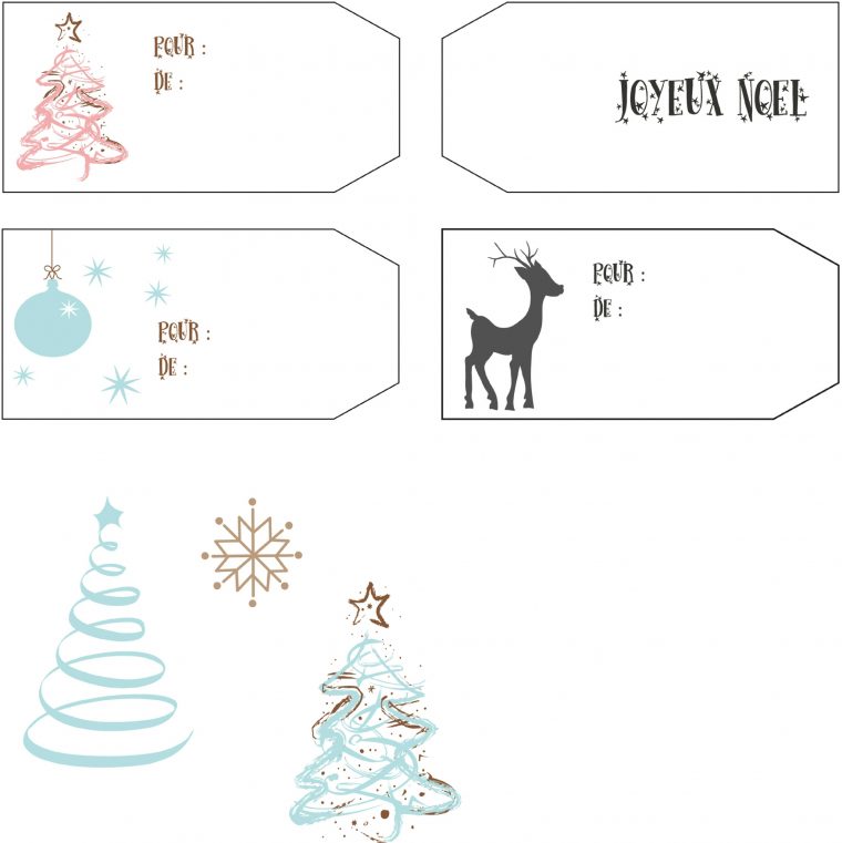 Mes Étiquettes De Noël Pour Vous ! – Des P'tites Creations concernant Etiquette Noel A Imprimer