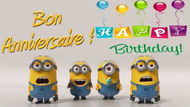 Minions - Joyeux Anniversaire/happy Birthday destiné Bon Anniversaire Humour Video