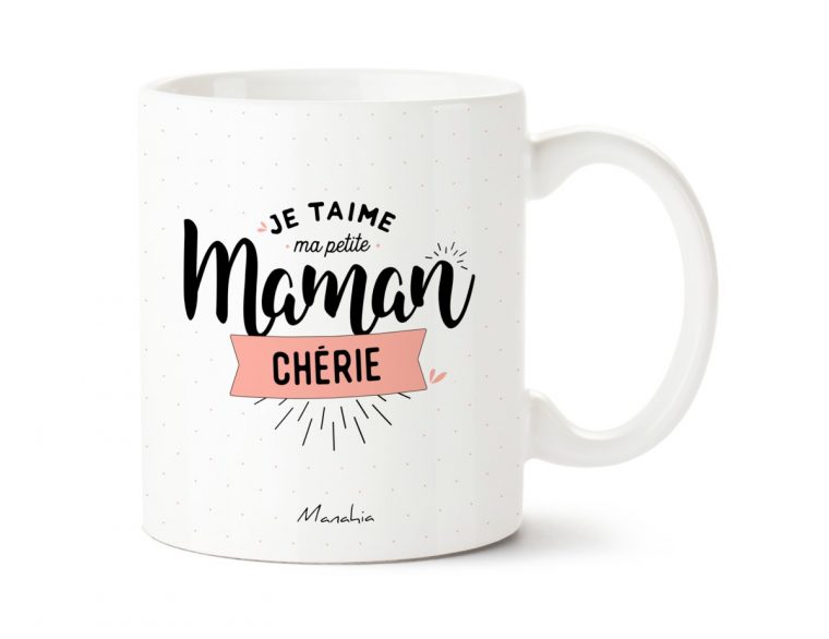 Mug – Je T'aime Ma Petite Maman Chérie | Imprimé En France concernant Texte Maman Je T Aime
