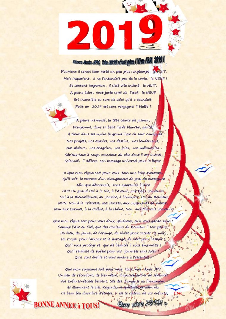 Noël 2018 – Voeux Des Antennes – Nouvelle Année 2019 | Anjpv avec Poeme Voeux Nouvel An
