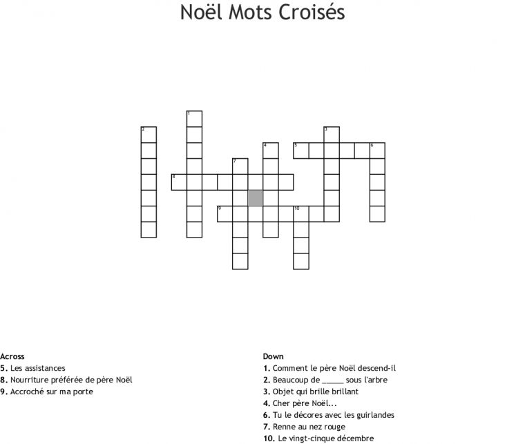 Noël Mots Croisés Crossword – Wordmint dedans Mots Croisés Noel