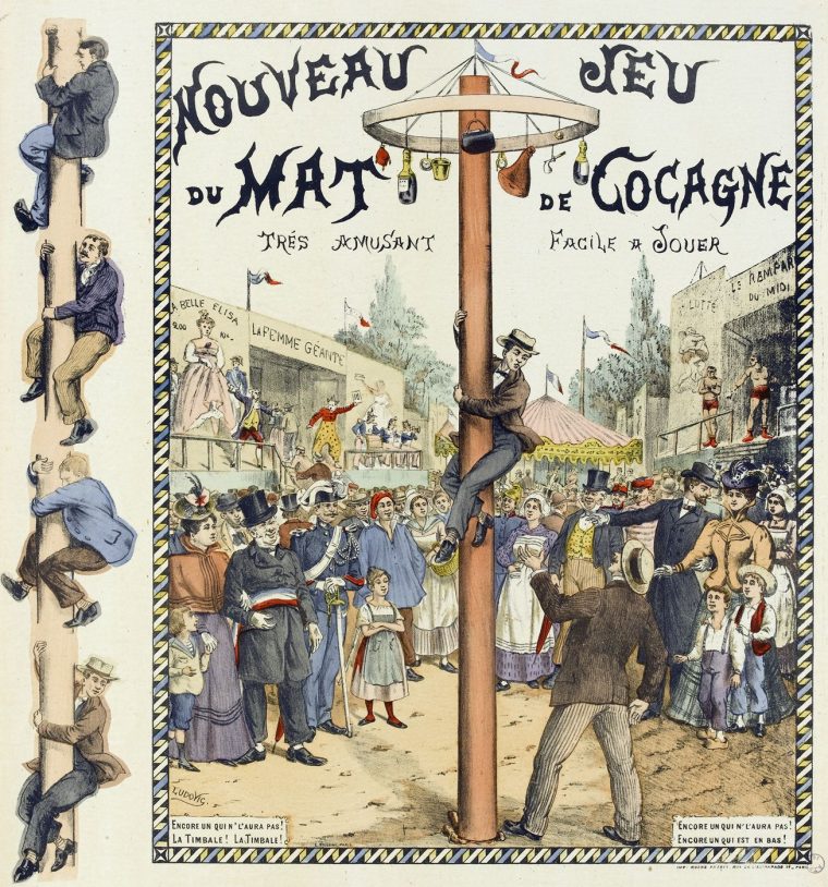 Nouveau Jeu Du Mât De Cocagne | Histoire Et Analyse D'images avec Dessin De Fete Foraine
