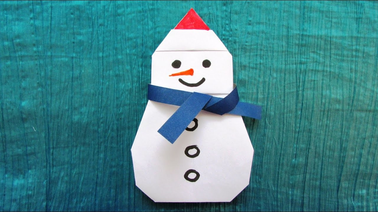 Origami : Bonhomme De Neige concernant Origami Bonhomme De Neige