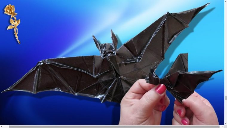 Origami : Chauve-Souris Qui Bat Les Ailes tout Origami Chauve Souris