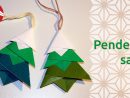 Origami Déco De Noël - Pendentif Sapin - Christmas Tree Pendant [Senbazuru] destiné Origami Sapin De Noel