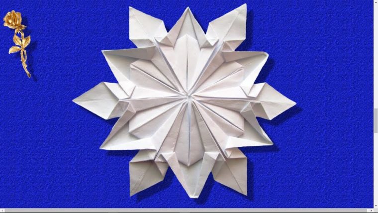 Origami : ❄️ Flocon De Neige ❄️ (Dennis Walker) dedans Origami Bonhomme De Neige
