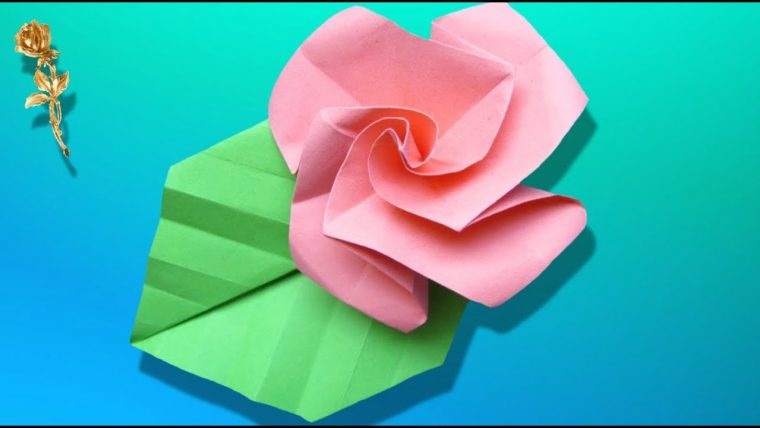 Origami Facile : 🌹 Rose La Plus Facile À Plier En Papier tout Origami Rose Facile A Faire