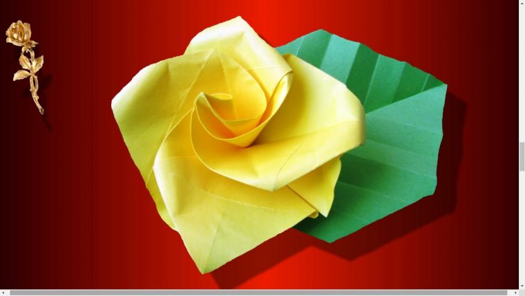 Origami Facile : 🌹 Rose Très Très Facile À Plier En Papier destiné Origami Rose Facile A Faire