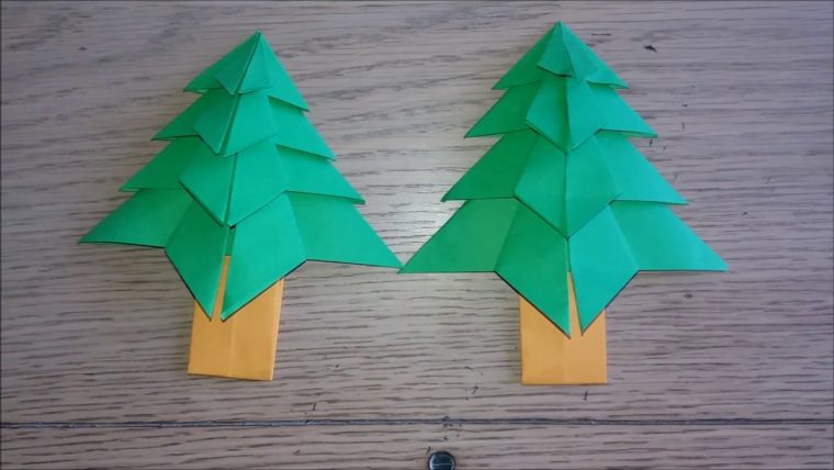 Origami Facile : Sapin De Noel (Christmas Tree Par Alexandre 7 Ans) tout Origami Sapin De Noel