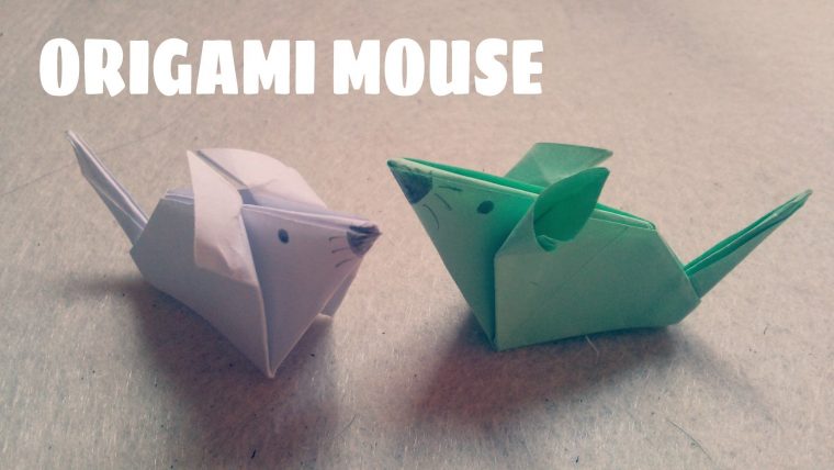 Origami Facile – Souris | Origami-Tiere, Origami Für Kinder tout Origami Facile A Faire En Français