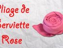 Origami : Pliage De Serviette Rose - Serviette En Forme De Rose avec Origami Rose Facile A Faire