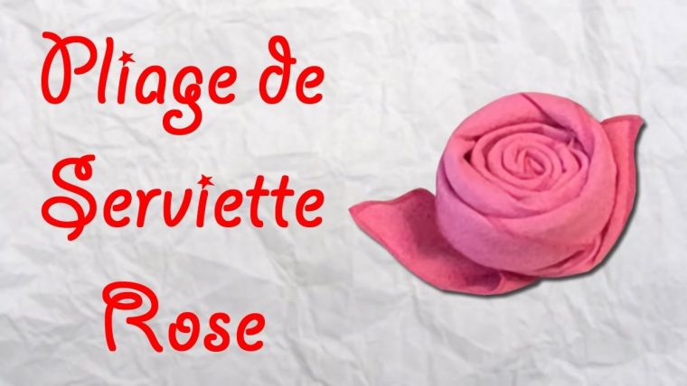 Origami : Pliage De Serviette Rose – Serviette En Forme De Rose avec Origami Rose Facile A Faire