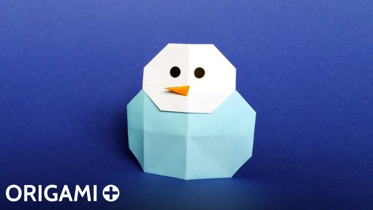 Origami Snowman – Bonhomme De Neige, Muñeco De Nieve, Boneco De Neve,  Pupazzo Di Neve, Schneemann avec Origami Bonhomme De Neige