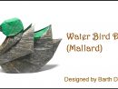 Origami Water Bird Duck - Mallard Tutorial (Barth Dunkan intérieur Origami Canard