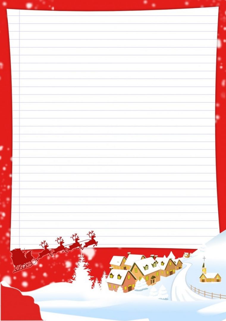 Papier À Lettre Noël À Imprimer Soi-Même | Lettre De Noel dedans Liste Pere Noel Imprimer