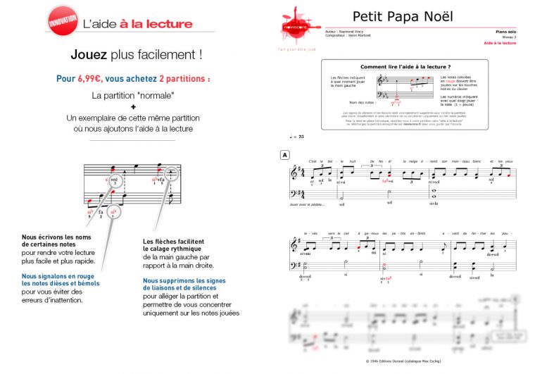 Partition Piano Petit Papa Noël (Chanson De Noël destiné Chanson De Noel Ecrite