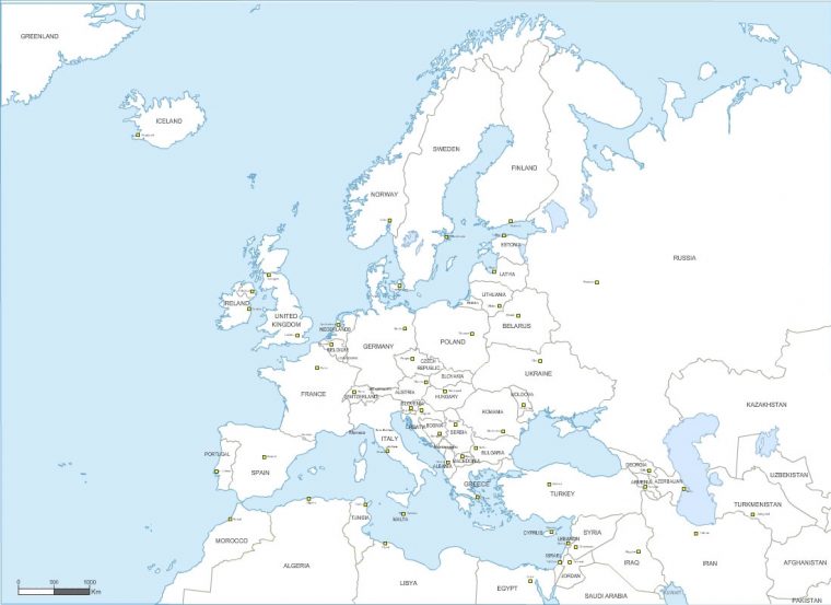 Pays D' Europe Avec Capitales concernant Carte Europe Capitale