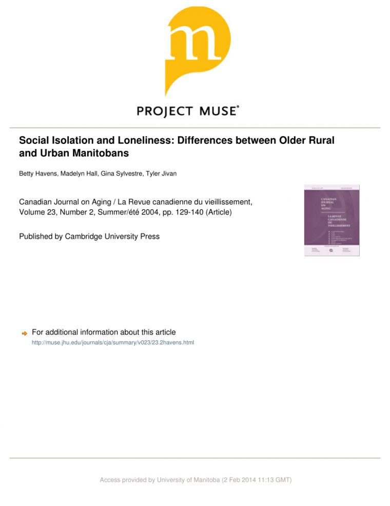 Pdf) Social Isolation And Loneliness: Differences Between pour A 7 Ans Anne Sylvestre