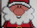 Perles Hama: Père Noel Gros Nez | Perles Hama Noël, Perles À à Pixel Art Pere Noel